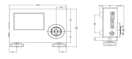 ACI-W高精密扭力測(cè)試儀外形尺寸圖